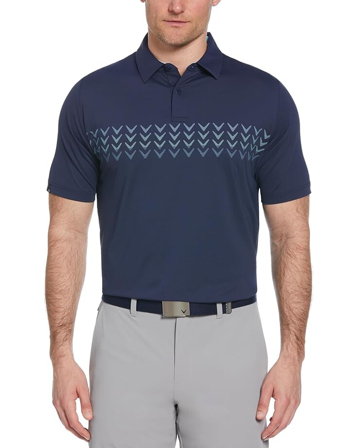 

Поло Callaway Trademark Chevron Color Block, цвет Peacoat