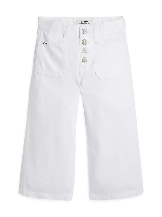 Широкие джинсы для маленьких девочек и девочек Polo Ralph Lauren, цвет serpentine wash