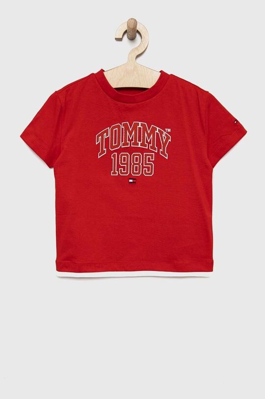 

Хлопковая футболка для детей Tommy Hilfiger, красный