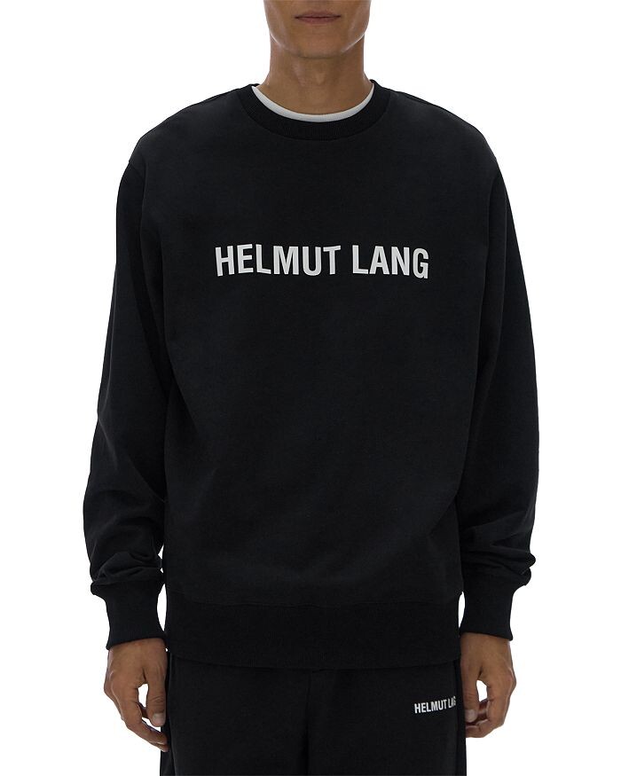 

Хлопковая толстовка с круглым вырезом и принтом логотипа Helmut Lang