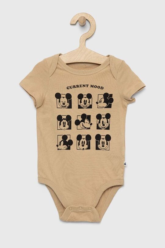 

Хлопковое детское боди GAP x Disney, бежевый