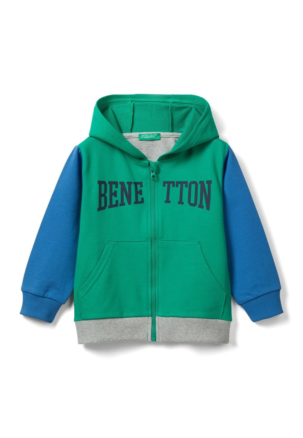 Толстовка на молнии LIGHTWEIGHT WITH ZIP United Colors of Benetton, зеленый