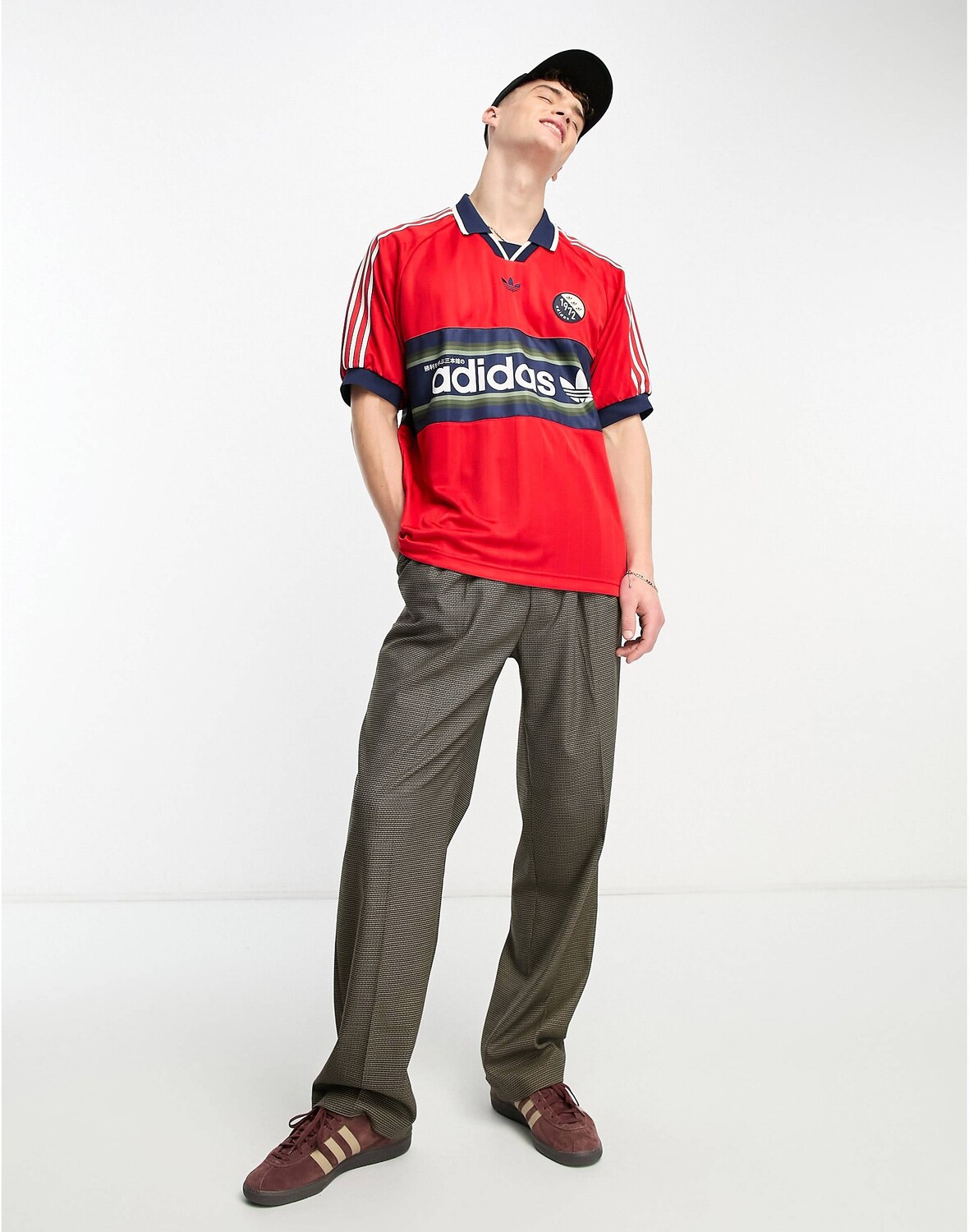 

Красная футболка в стиле ретро adidas Originals Bloke Pop - RED