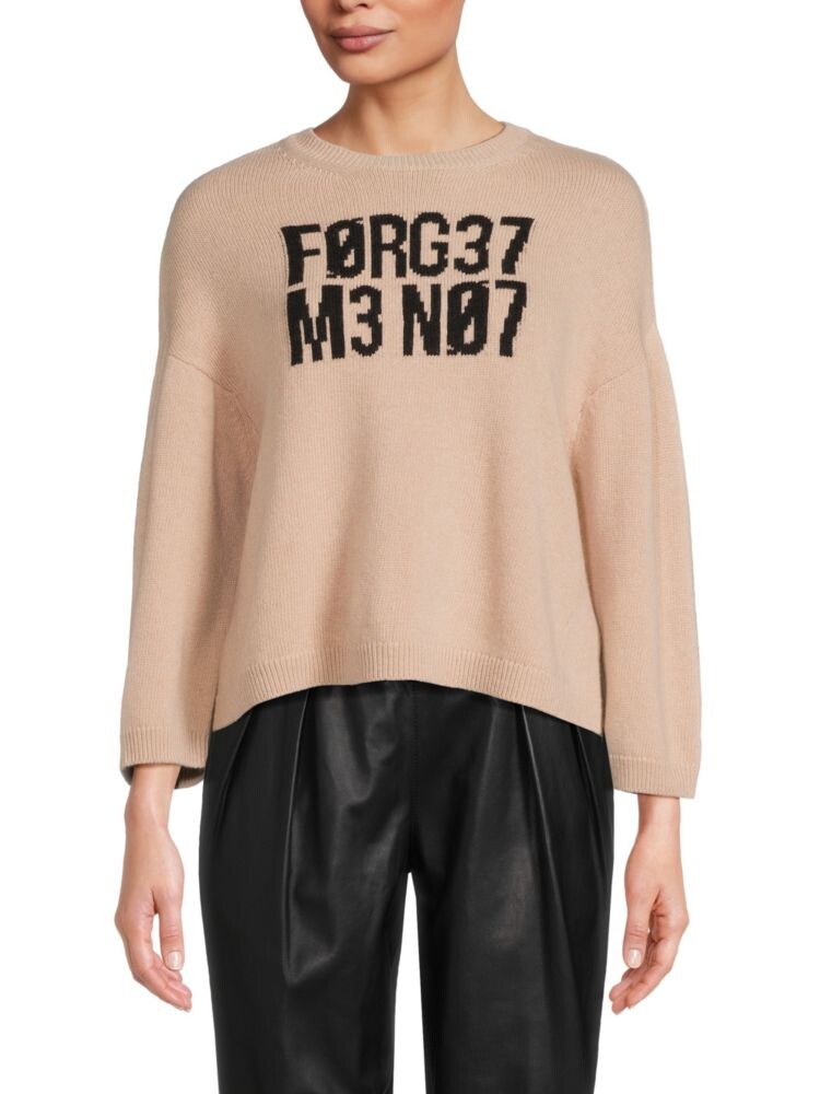 

Свитер с круглым вырезом из смесовой шерсти Forg37 Redvalentino, бежевый