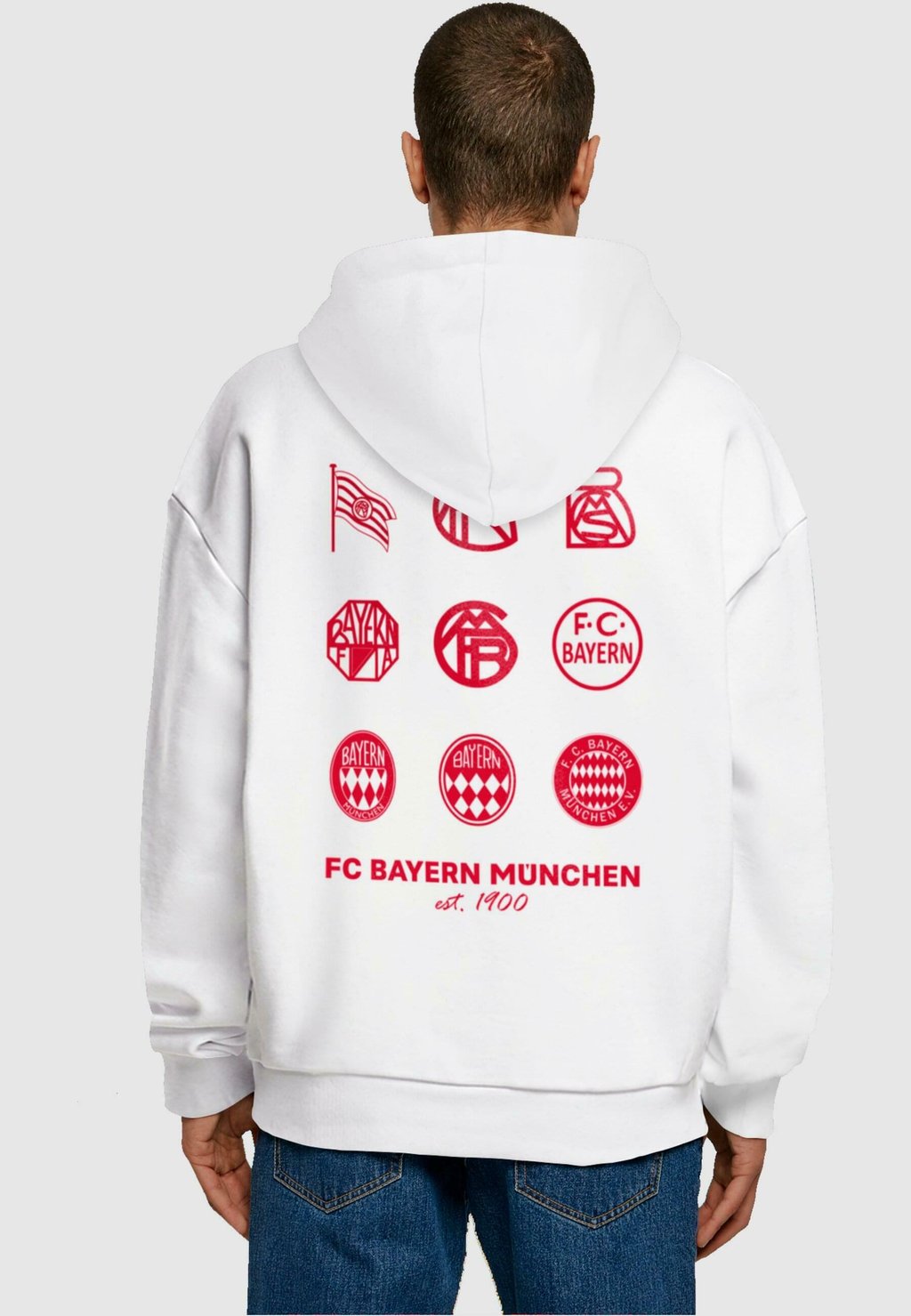 Толстовка Logo History Ultra Heavy Hoody FC Bayern München, белый
