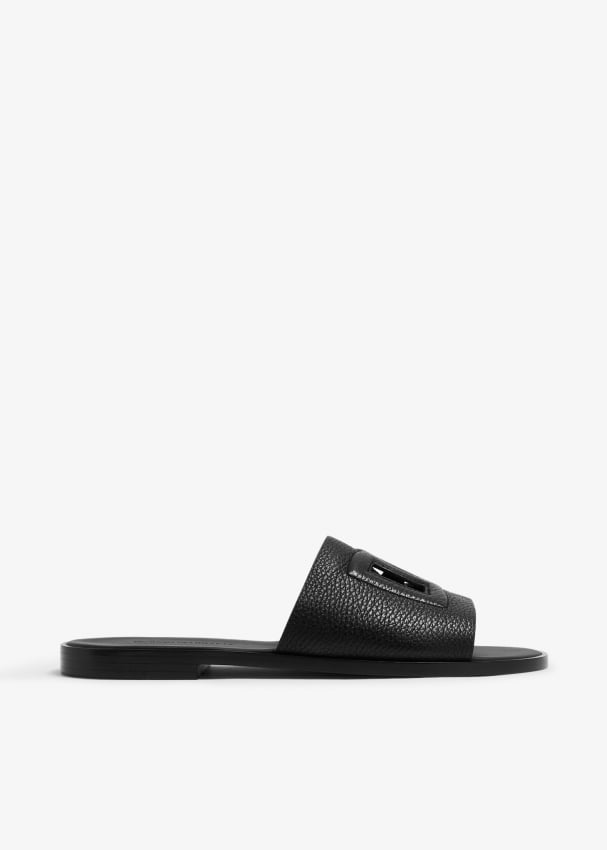 цена Сандалии Dolce&Gabbana Calfskin Slide, черный