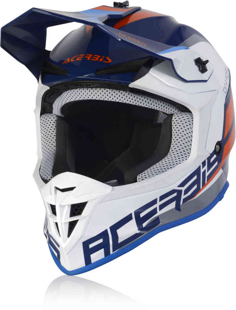 Линейный шлем для мотокросса Acerbis, синий/белый