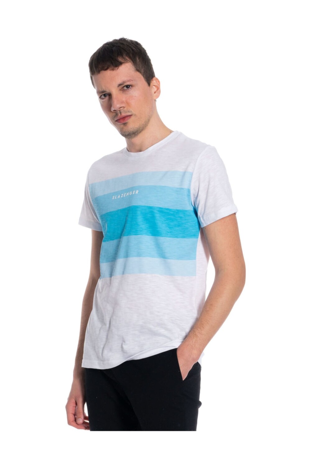 

Kennet Мужская футболка белая/синяя Slazenger, белый