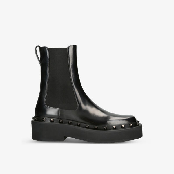 

Кожаные ботинки челси с шипами Rockstud Valentino Garavani, черный