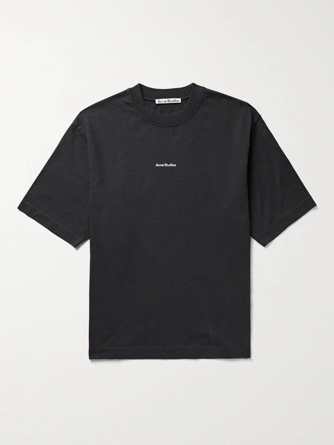 

Футболка из хлопкового джерси с логотипом ACNE STUDIOS, черный