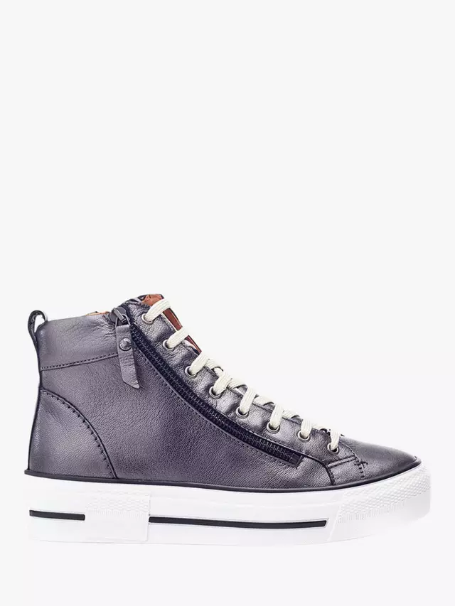 

Кроссовки Moda in Pelle Annaken Leather Zip Detail Hi-Top, серый