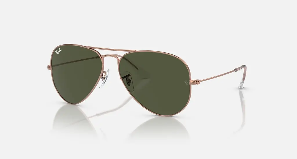 

Солнцезащитные очки Ray-Ban AVIATOR ROSE GOLD, зеленый