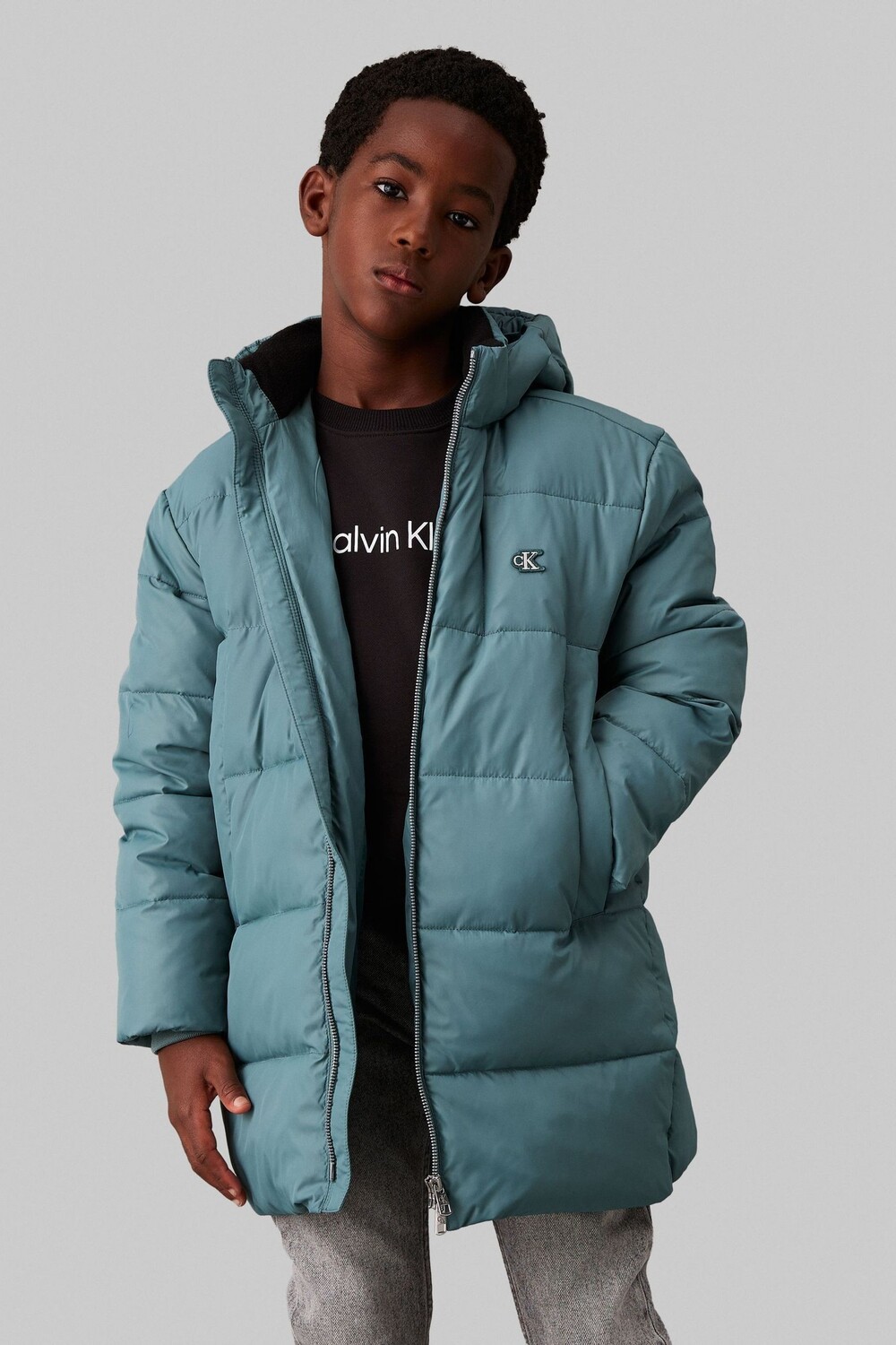

Основная парка пуховик Calvin Klein, зеленый