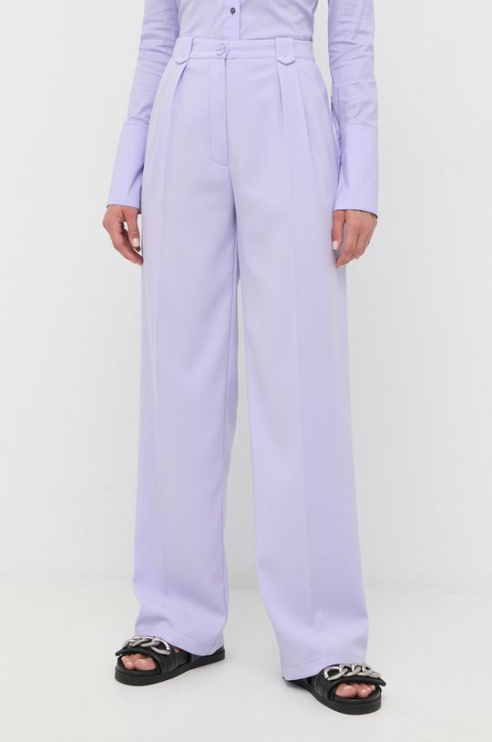 Брюки Patrizia Pepe, фиолетовый брюки gardeur светлые 46 размер