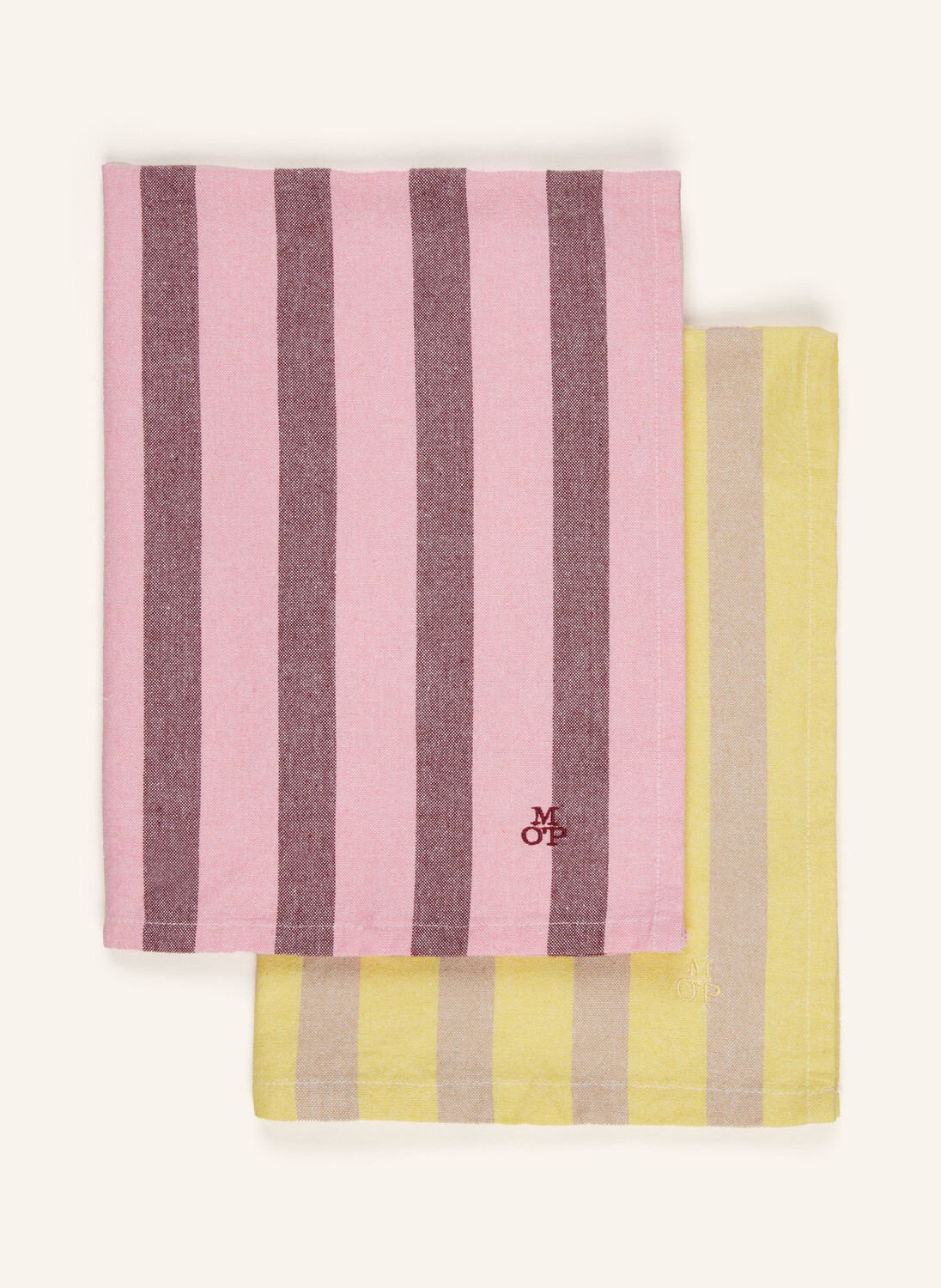 2 шт - Кухонное полотенце Marc O'Polo, 50x70 см, цвет rosa/gelb