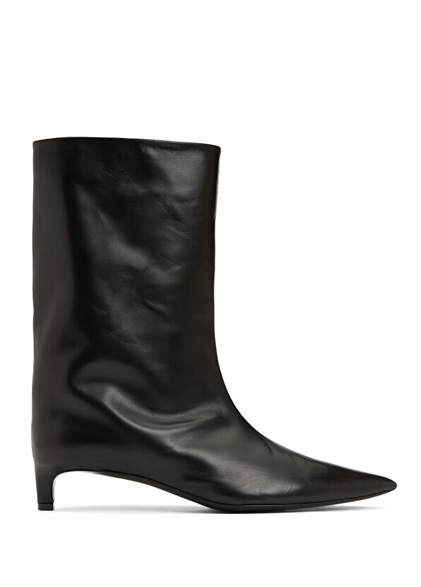 

Черные женские кожаные ботинки Jil Sander