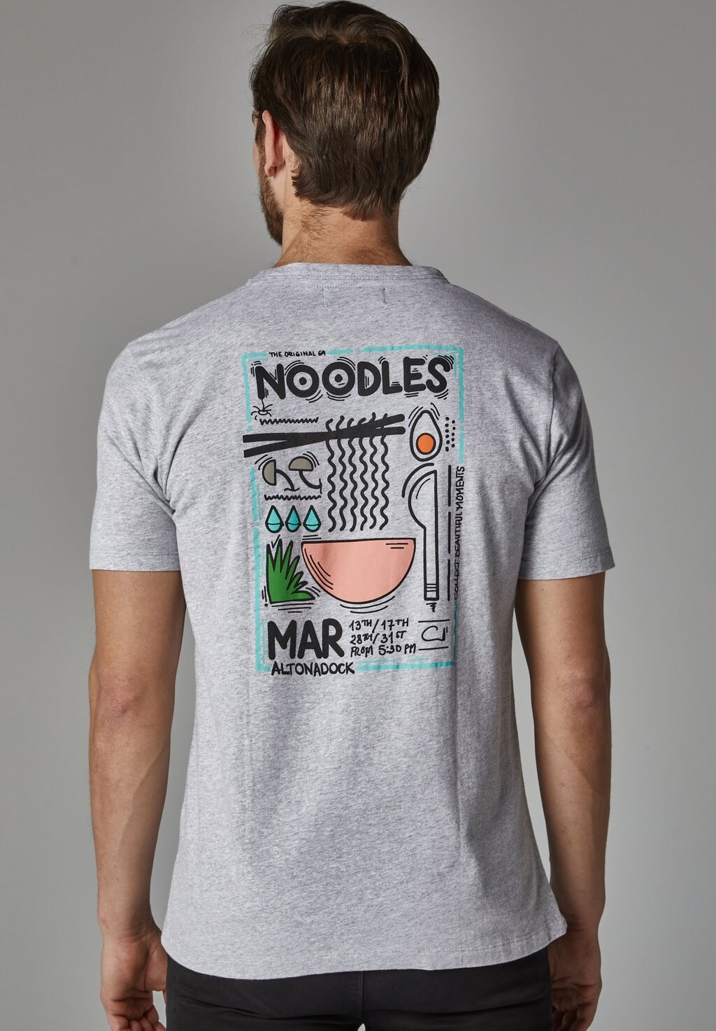 

Футболка с принтом CON NOODLES ALTONADOCK, серый