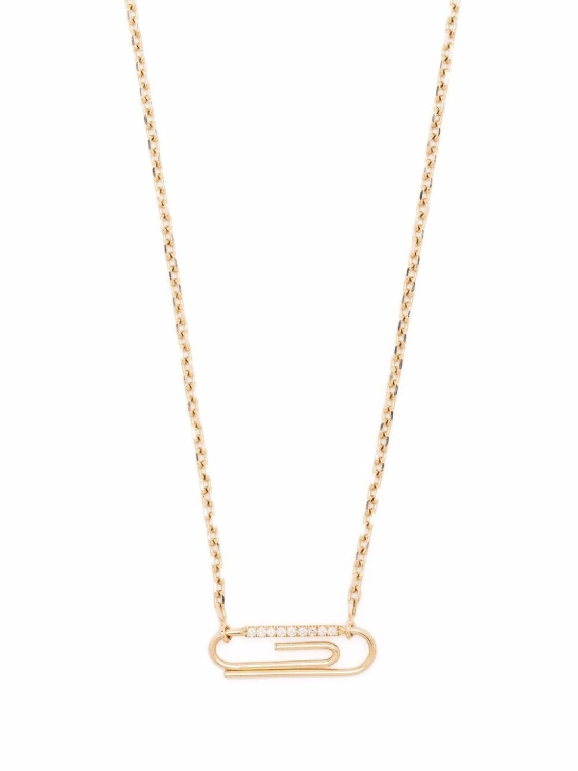 

Колье Paper Clip из желтого золота с бриллиантами Aurelie Bidermann, золотой