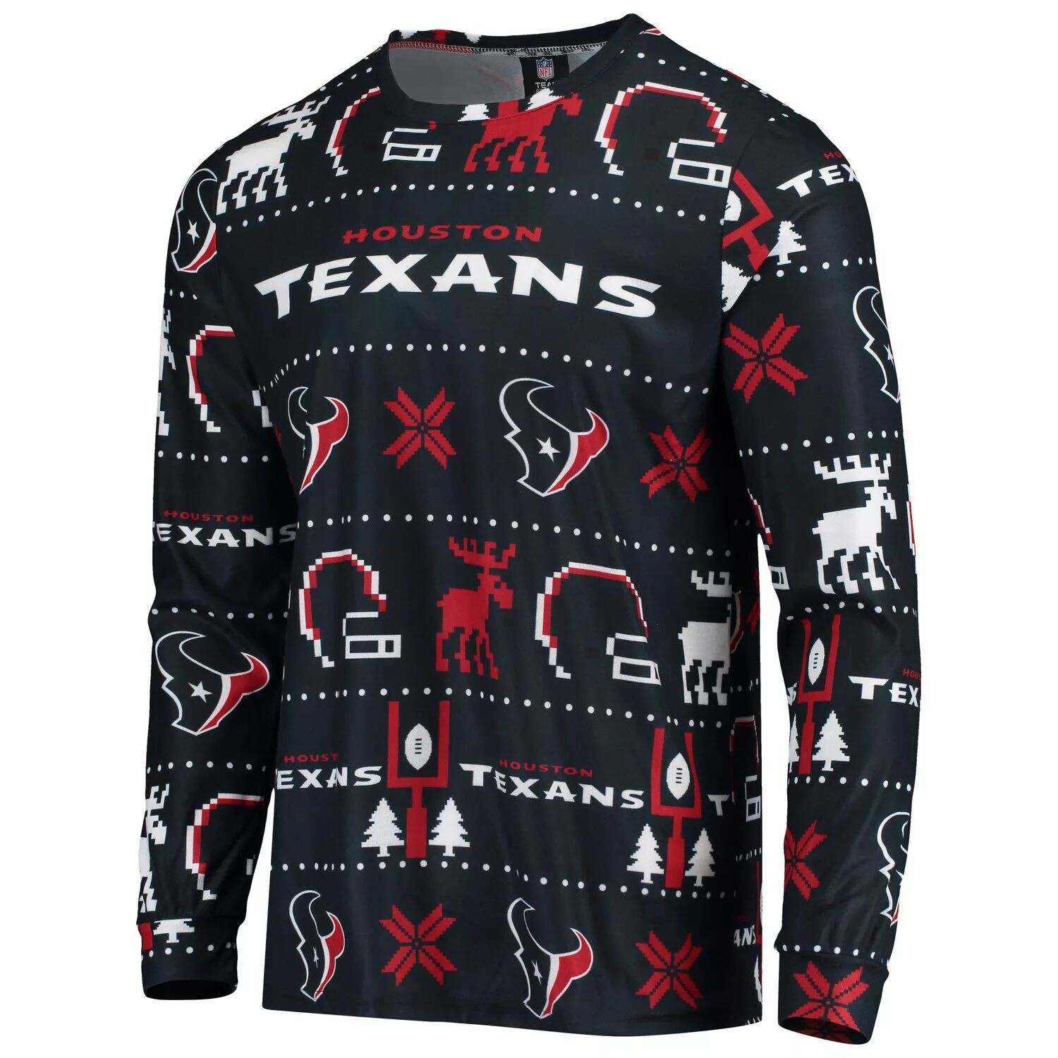 

Мужской темно-синий пижамный комплект FOCO Houston Texans Wordmark Ugly Pajama Set