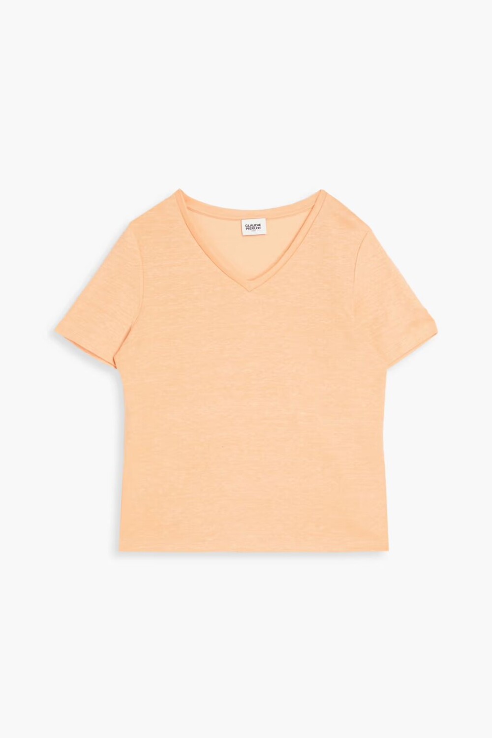 

Футболка Tibo из льняного джерси Claudie Pierlot, персик