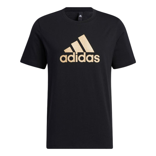 Футболка adidas Large Logo Printing Round Neck Pullover Sports Short Sleeve Black, мультиколор