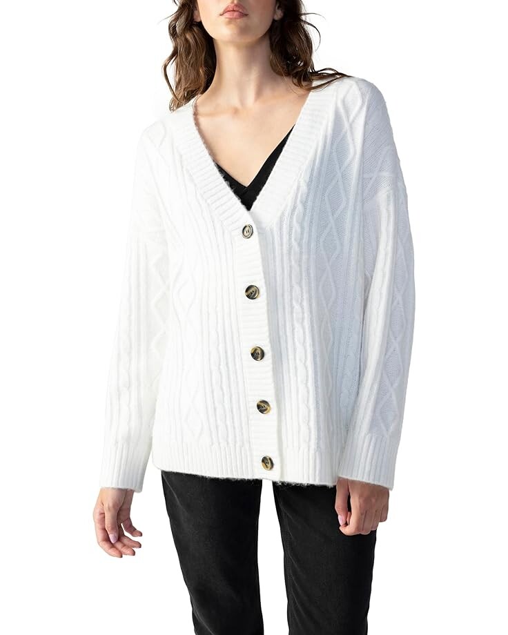 Свитер Sanctuary Cozy Cable Cardi, цвет Crème Brulee