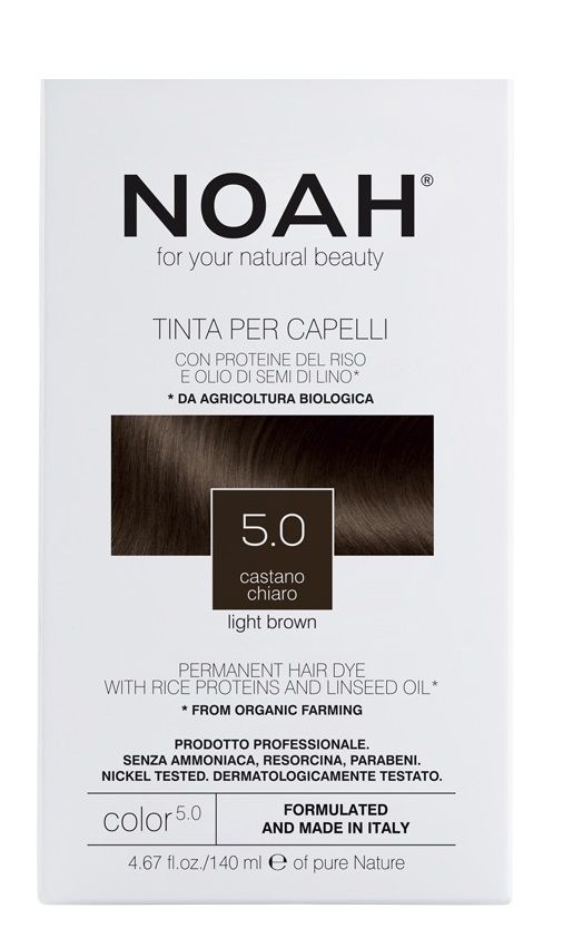 Noah 5.0 Light Brown краска для волос, 1 шт. натуральная стойкая безаммиачная краска 5 0 светло коричневый noah 140 мл