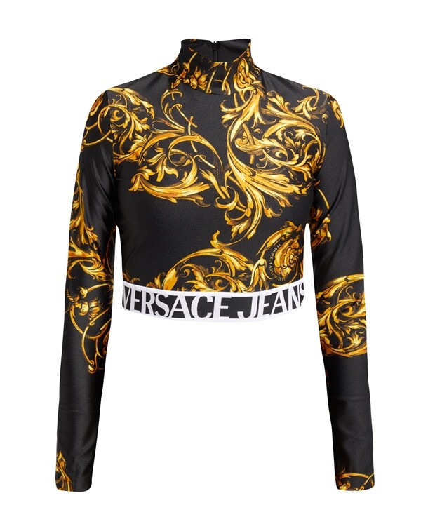 

Топ с длинными рукавами Versace Jeans Couture, черный