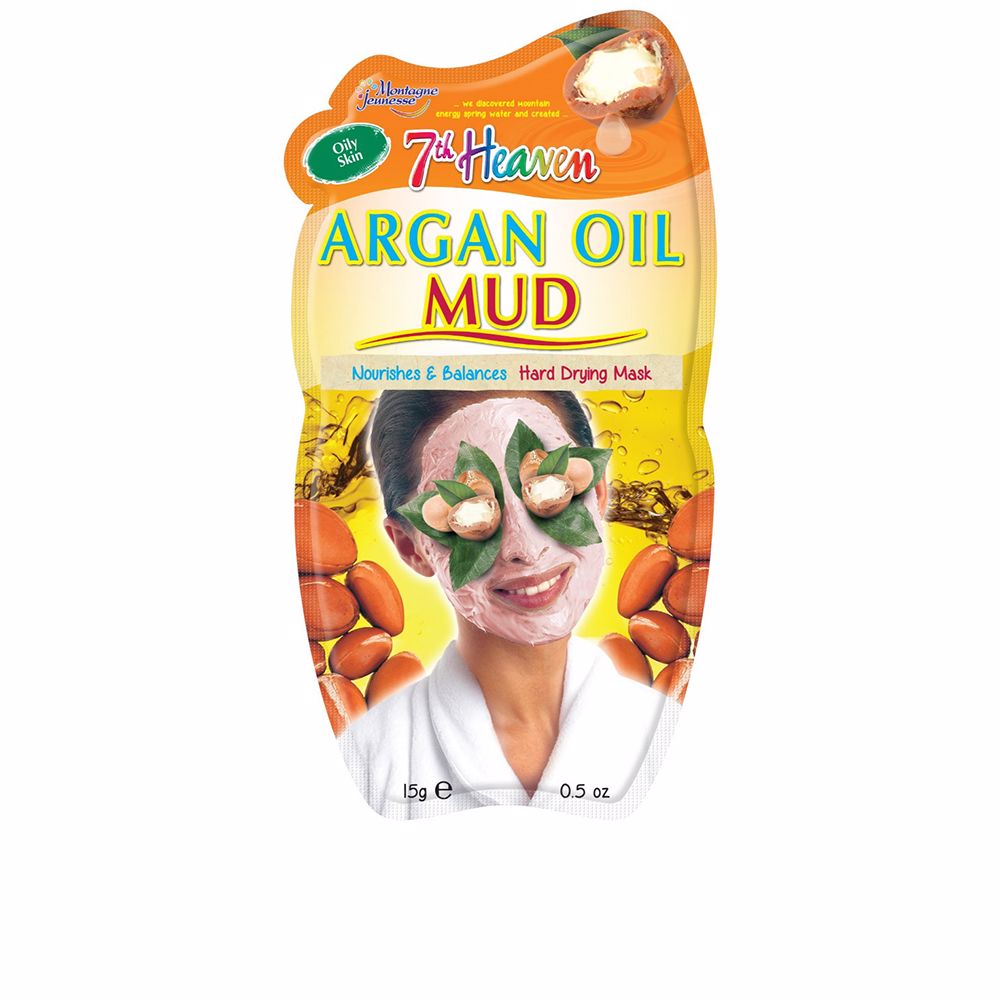 Маска для лица Mud argan oil mask 7th heaven, 15 г tom s of maine кусковое мыло natural beauty цветы апельсина с марокканским аргановым маслом 141 г 5 унций