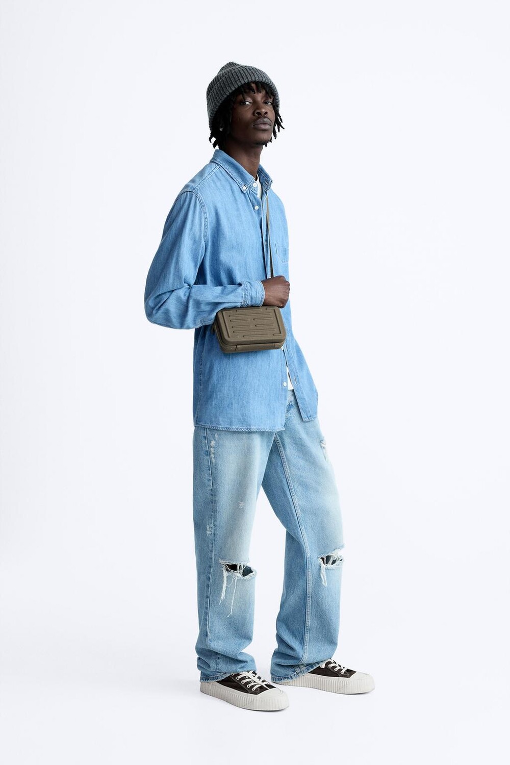 

Сумка rigid minaudière crossbody ZARA, хаки зеленый