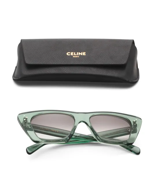 

Солнцезащитные очки «кошачий глаз» 51 мм Celine, зеленый