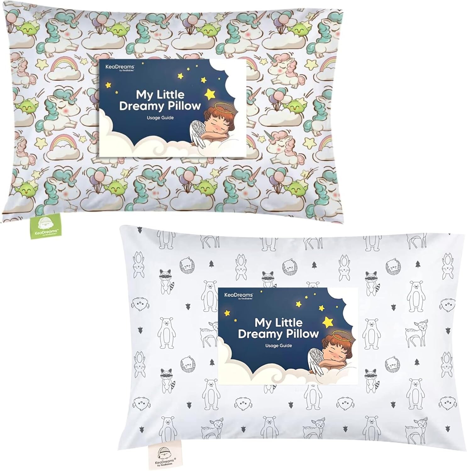 

Kea Подушка для малышей с наволочкой - 13x18 My Little Dreamy Pillow - Подушки для сна для малышей из органического хлопка, детские подушки, дорожные подушки, мини-подушки, подушки для малышей KeaBabies