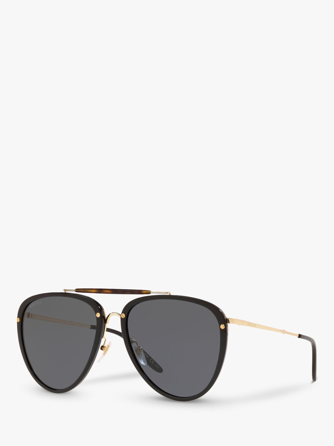 

Женские солнцезащитные очки-авиаторы Gucci GG0672S, черные/серые