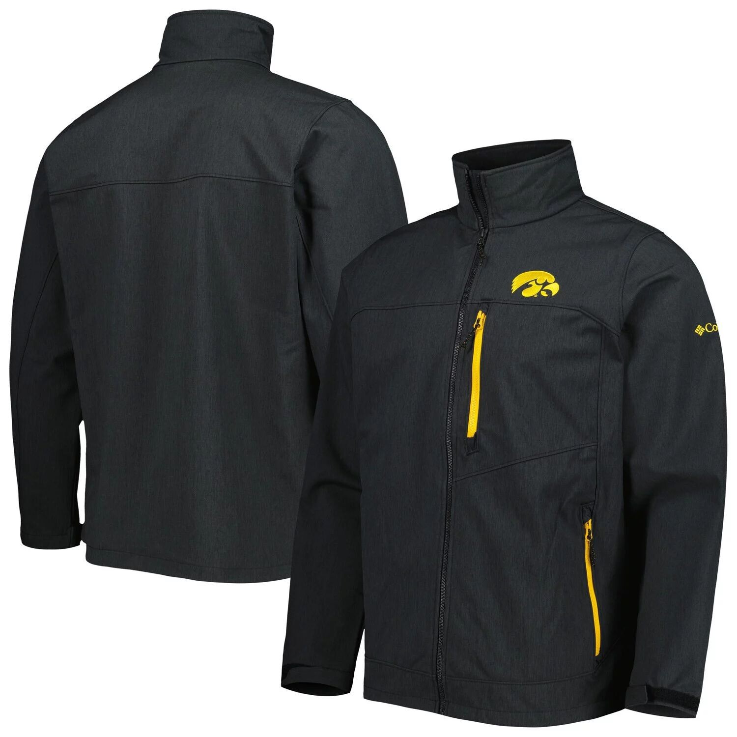 

Мужская куртка Columbia Black Iowa Hawkeyes Ascender II с молнией во всю длину