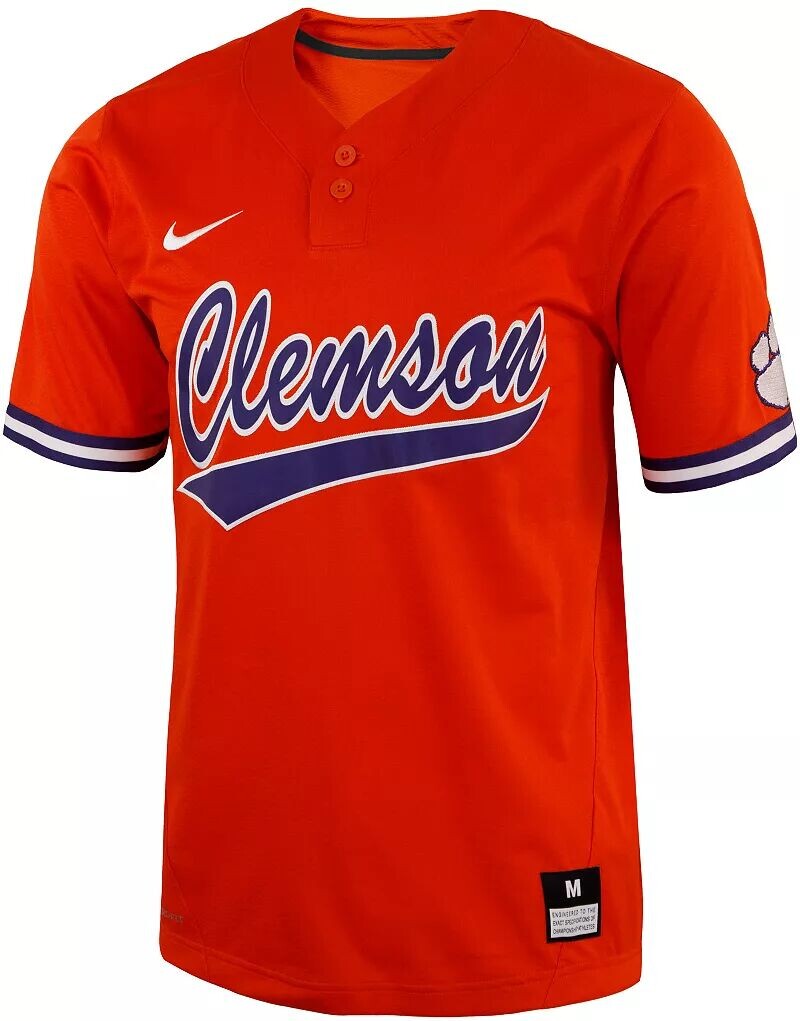 

Реплика джерси для софтбола Nike Clemson Tigers оранжевого цвета с двумя пуговицами