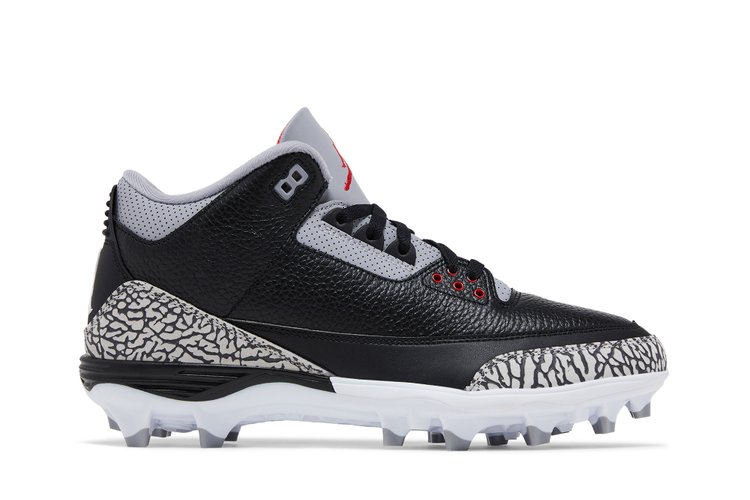 

Кроссовки Air Jordan 3 Retro TD Cleat, цвет Black Cement