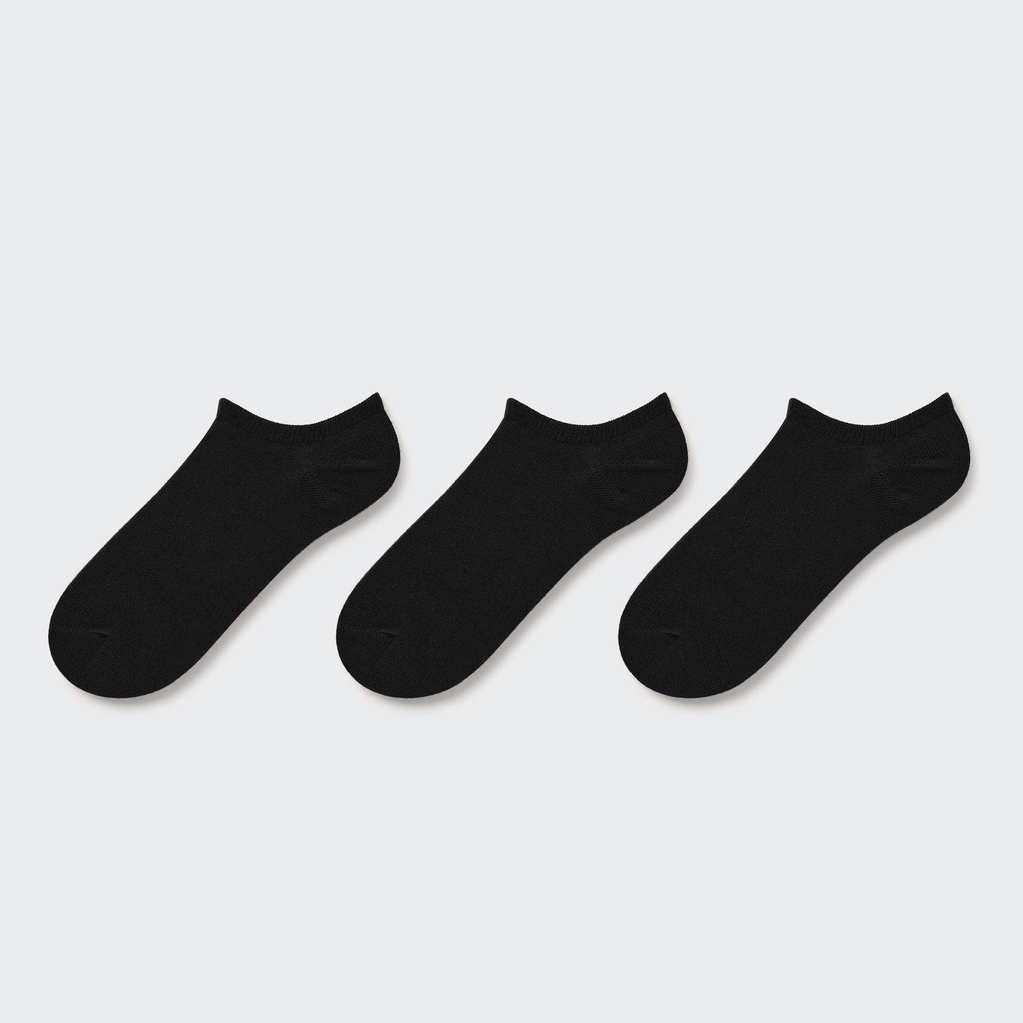 цена Короткие носки 3 пары UNIQLO, черный