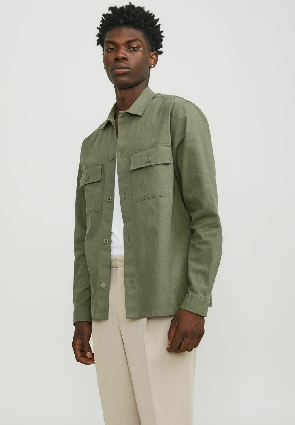Тонкая куртка Jack & Jones, мраморный оливково-зеленый мужская футболка мраморный корги любитель кофе m зеленый