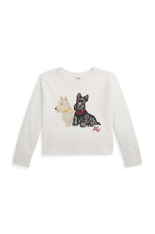 

Детская хлопковая рубашка с длинным рукавом Polo Ralph Lauren, белый