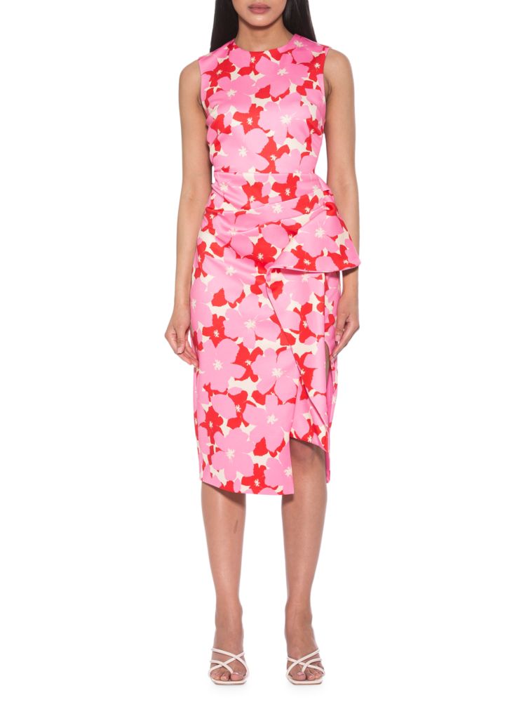 Платье-футляр Valeri с флаттером Alexia Admor, цвет Pink Multi платье футляр willa alexia admor цвет orange multi