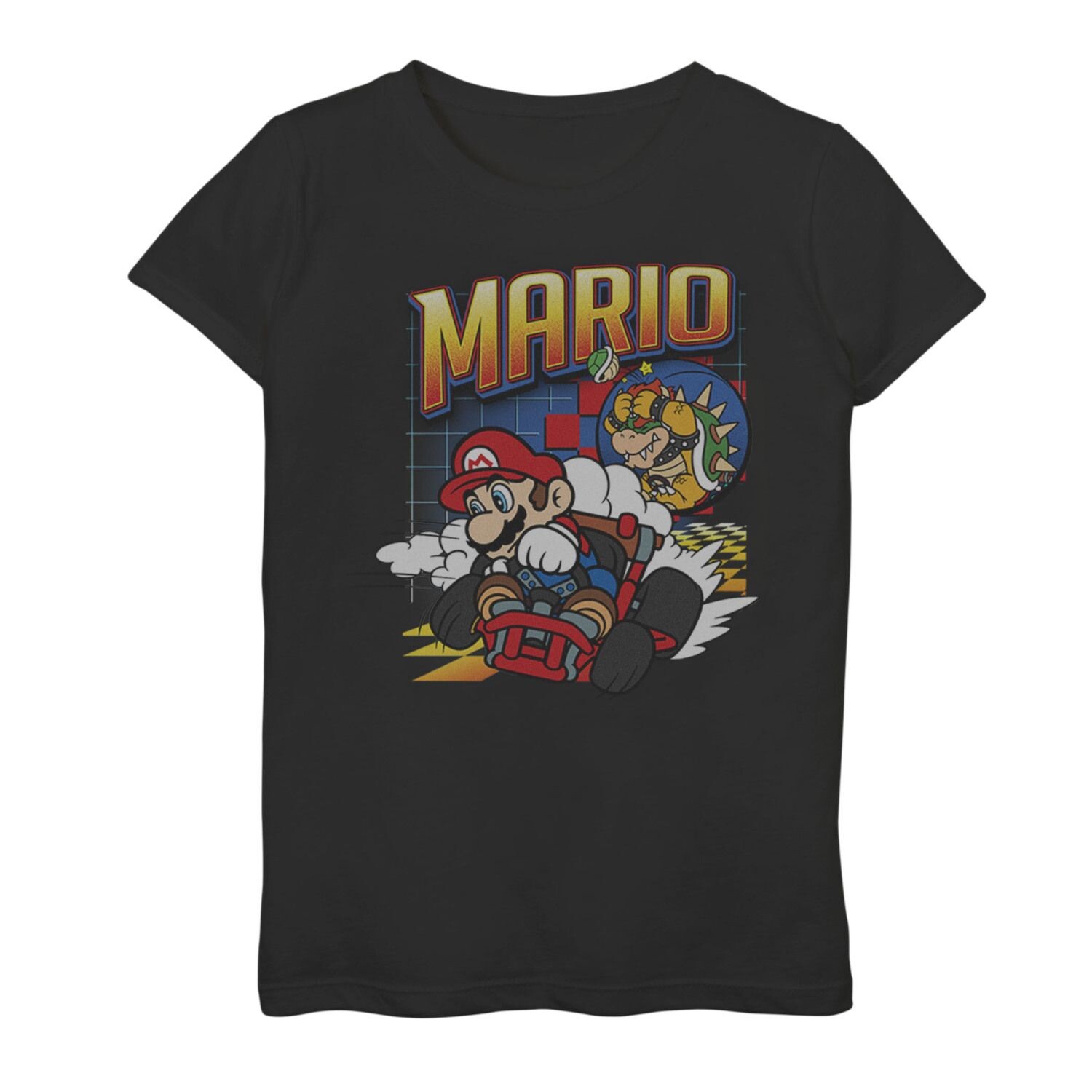 

Футболка с рисунком Nintendo Mario Kart Bowser Mario Racing для девочек 7–16 лет Licensed Character
