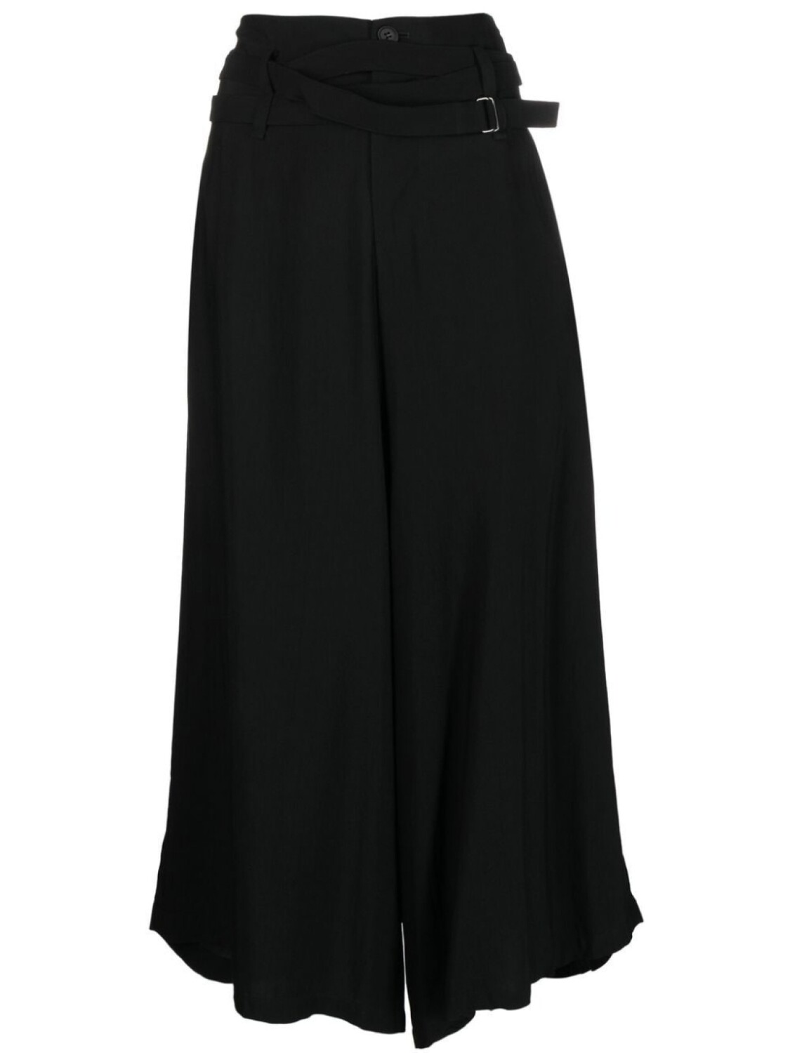 

Yohji Yamamoto широкие брюки с поясом, черный