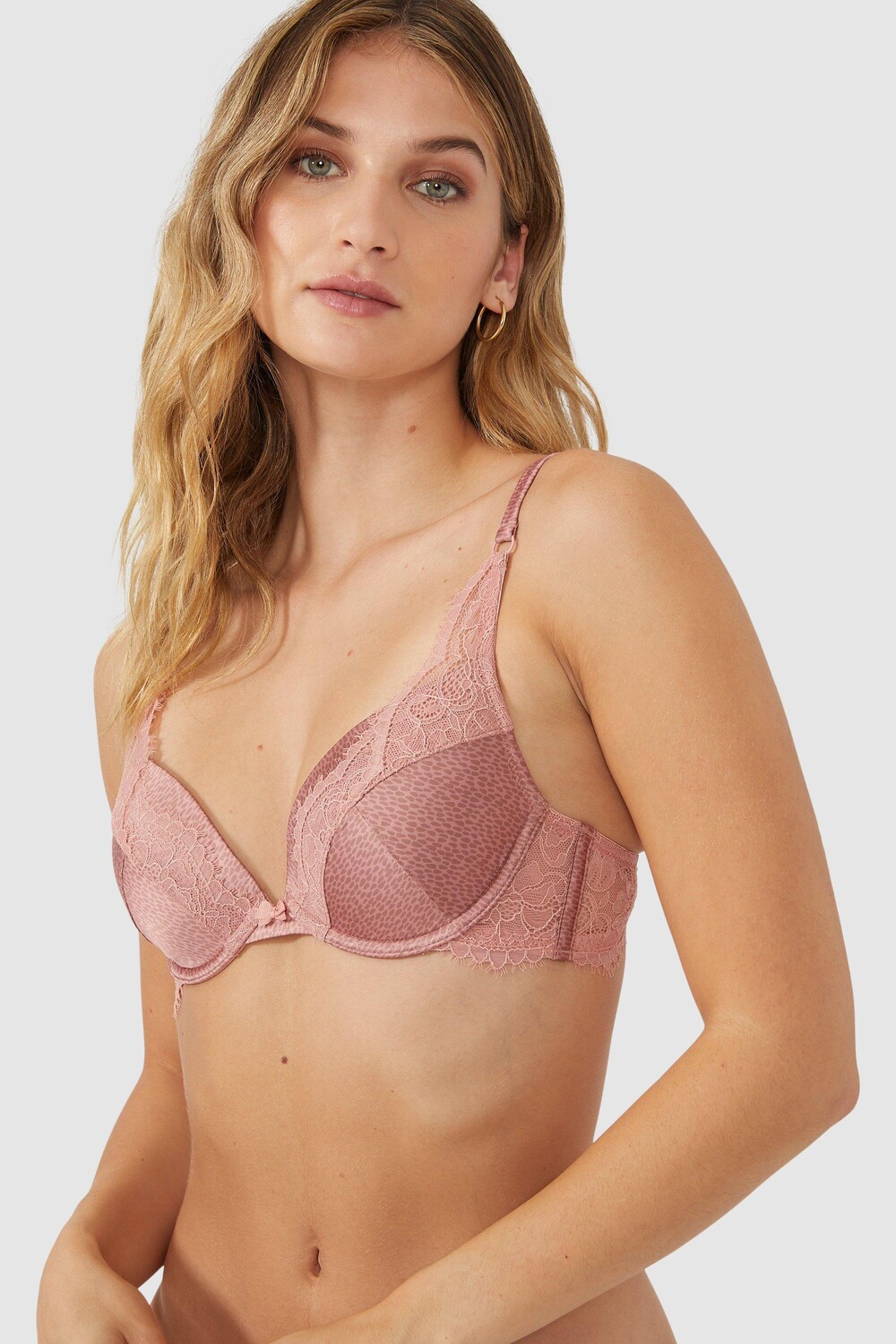 

Бюстгальтер с глубоким вырезом и абстрактным рисунком животных Debenhams, бронза