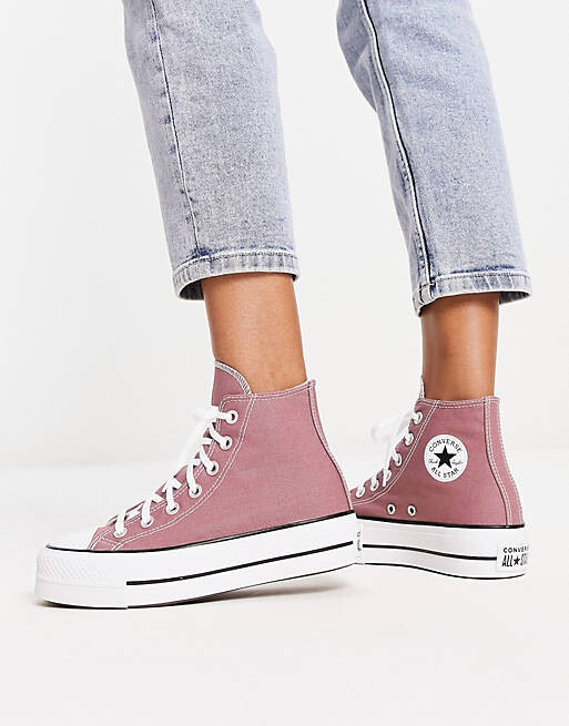 

Ягодно-розовые кроссовки Converse Lift Hi