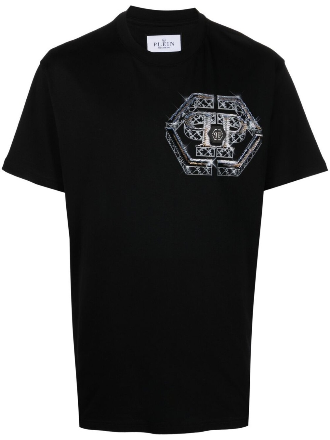 

Philipp Plein футболка с логотипом Hexagon, черный