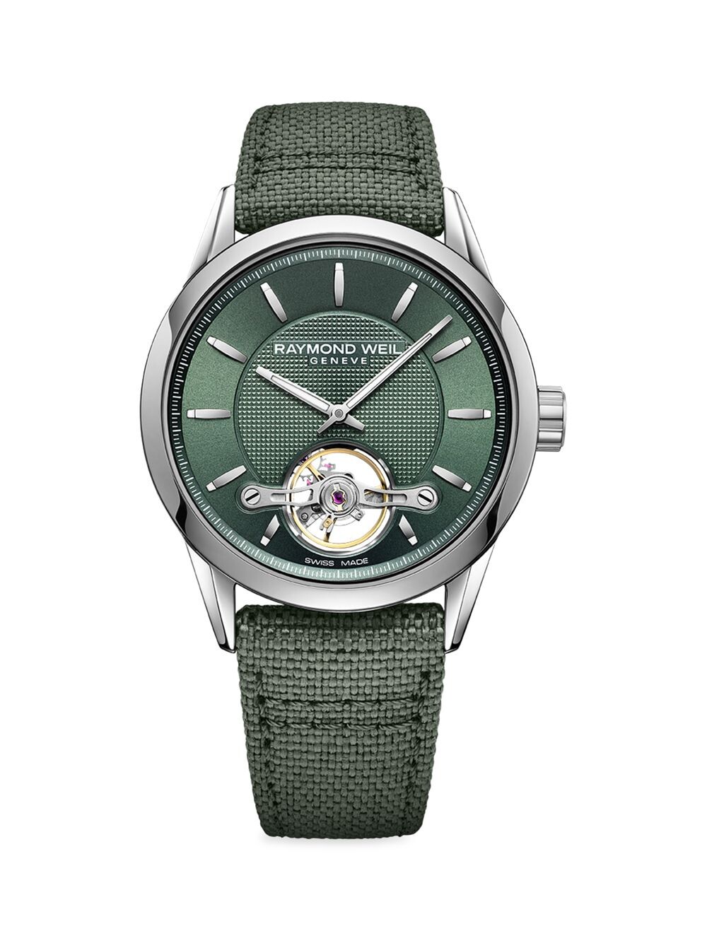 

Автоматические часы Freelancer Green Canvas Raymond Weil, зеленый