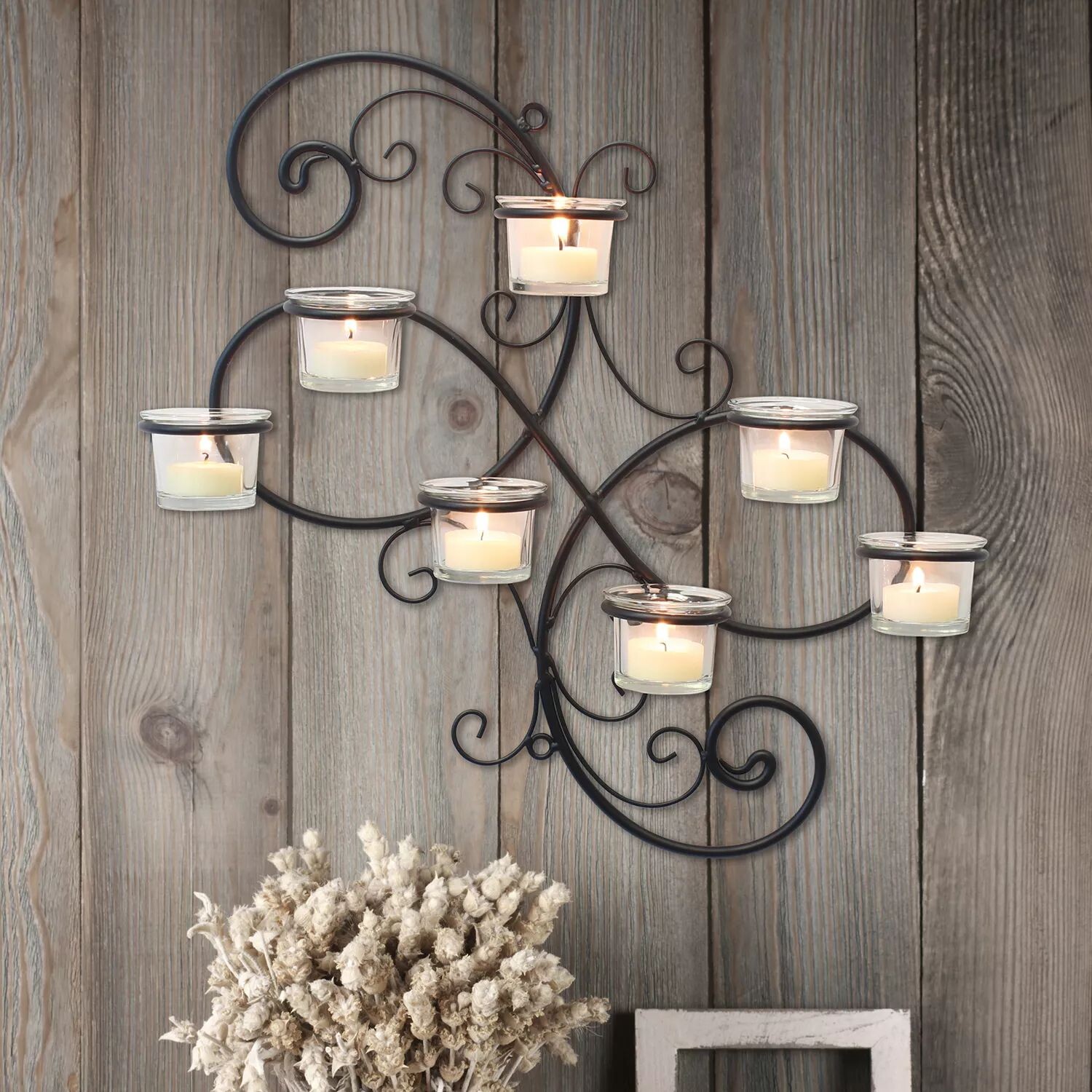 

Stonebriar Collection 7-Light Tealight Подсвечник Настенный декор Набор из 8 предметов