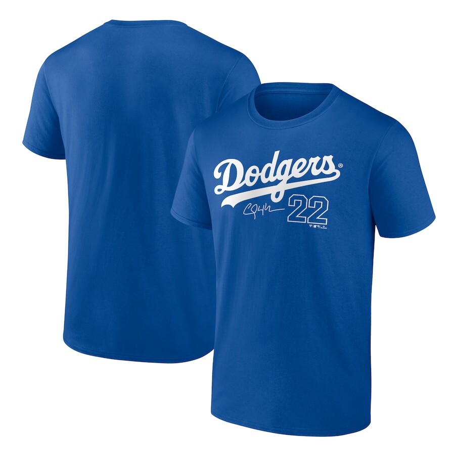 

Футболка с именем и номером Fanatics Branded Los Angeles Dodgers, роял