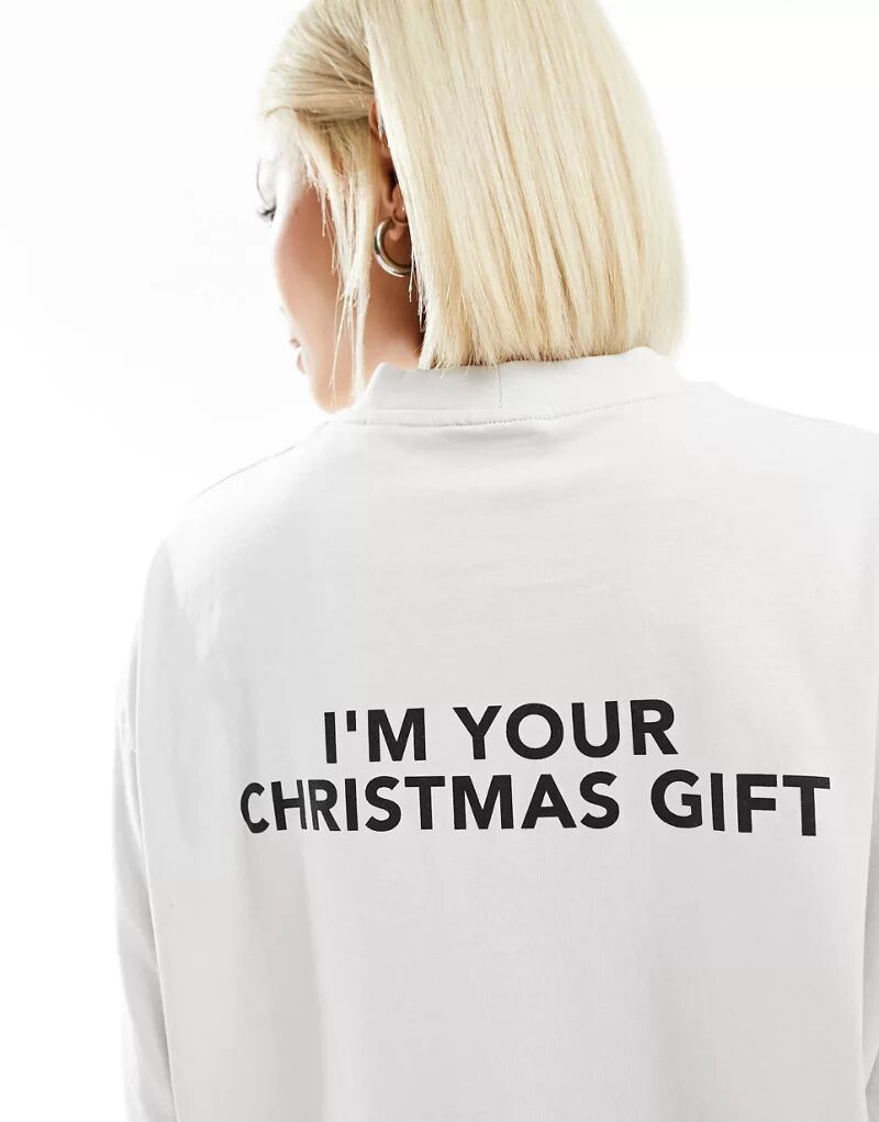 

Белая футболка с принтом COLLUSION SLOGAN Your Christmas Gift