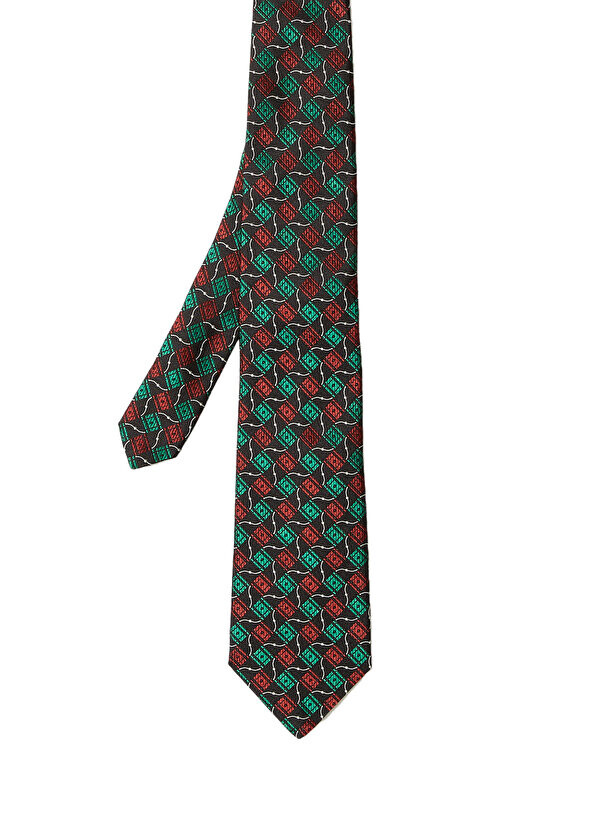 

Черный шелковый галстук с узором Etro